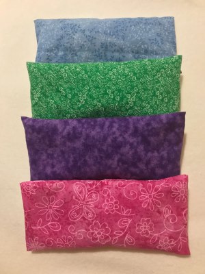 Soft & Soothing Cotton 4 4 x 8.5 soothing relaxing Pack of purple lilac amethyst Unscented Organic Flax Seed Eye Pillows 